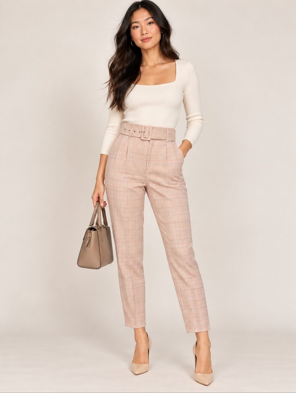 ❤️ ZARA HIGH RISE PLEATED BELTED TAPERED ANKLE PANTS / TROUSERS, XS